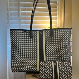 Tory Burch T Zag Tote & Matching Continental Wallet